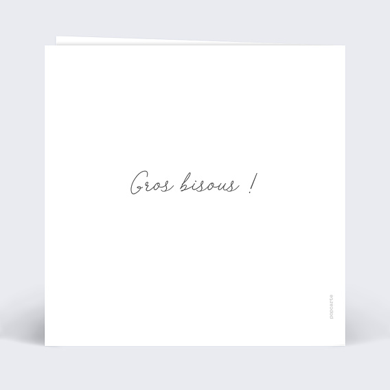 Carte fête des mères Cadre Penché Verso