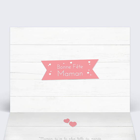Carte fête des mères Bois Intérieur Gauche