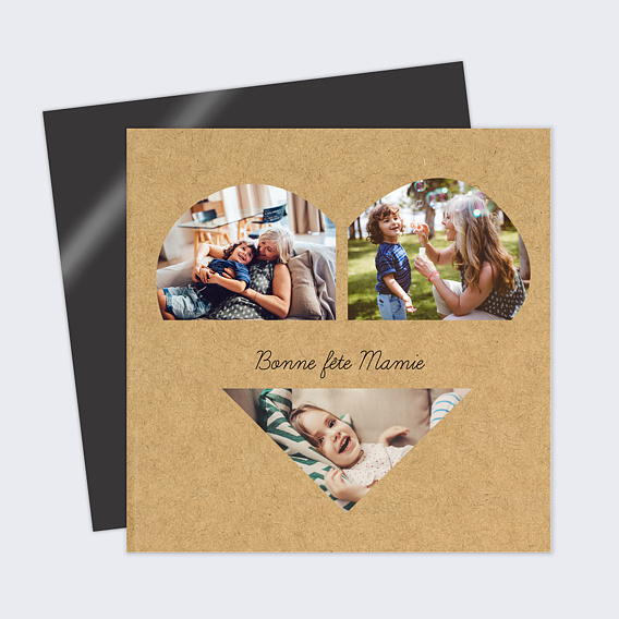 Carte fête des grands-mères Joli Cœur