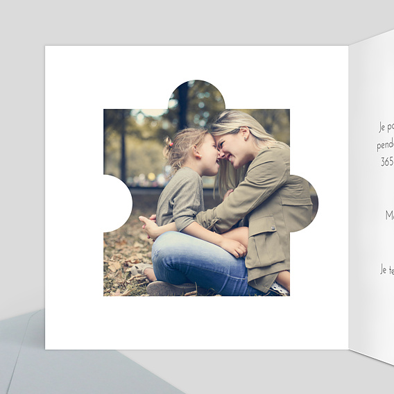 Carte fête des mères Puzzle Intérieur Gauche