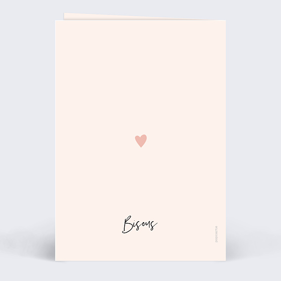 Carte fête des mères Bonne Fête Ruban Verso