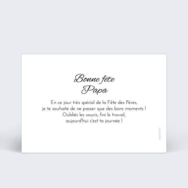 Carte fête des pères sobre Verso