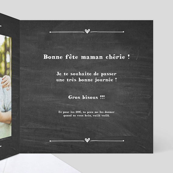 Carte fête des mères Best Mom Intérieur Droit