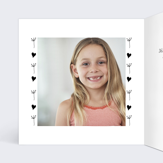 Carte fête des mères Coeurs Décorés Intérieur Gauche