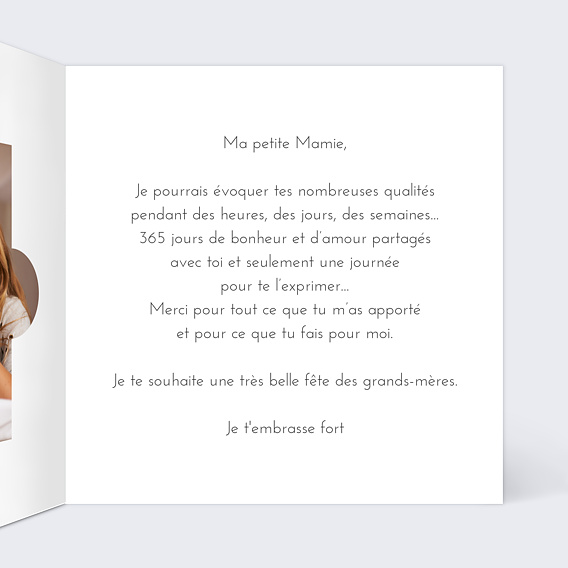 Carte fête des grands-mères Puzzles Intérieur Droit