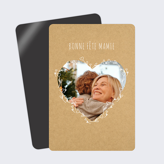 Carte fête des grands-mères Cœur travaillé