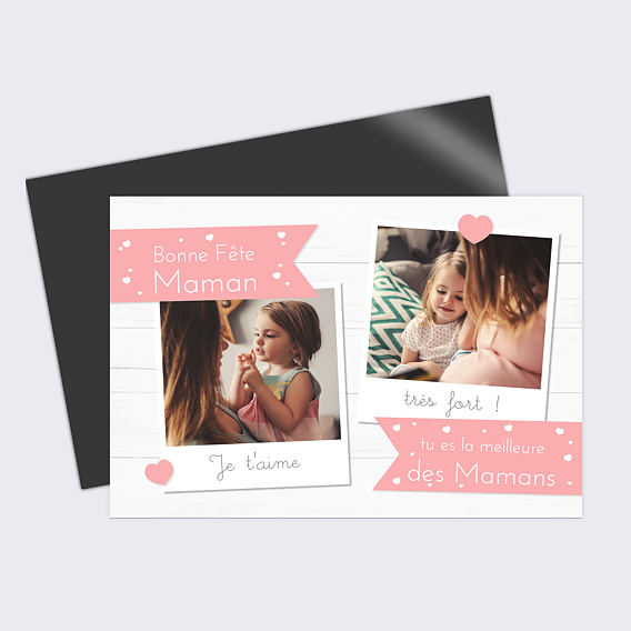 Carte fête des mères Bois