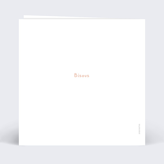 Carte fête des mères Bisous Verso