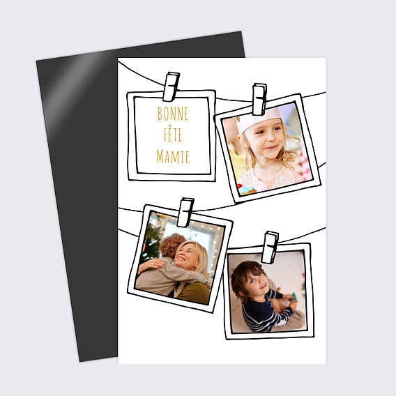 Carte fête des grands-mères Epingles