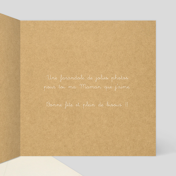 Carte fête des mères Corde à Linge Intérieur Droit