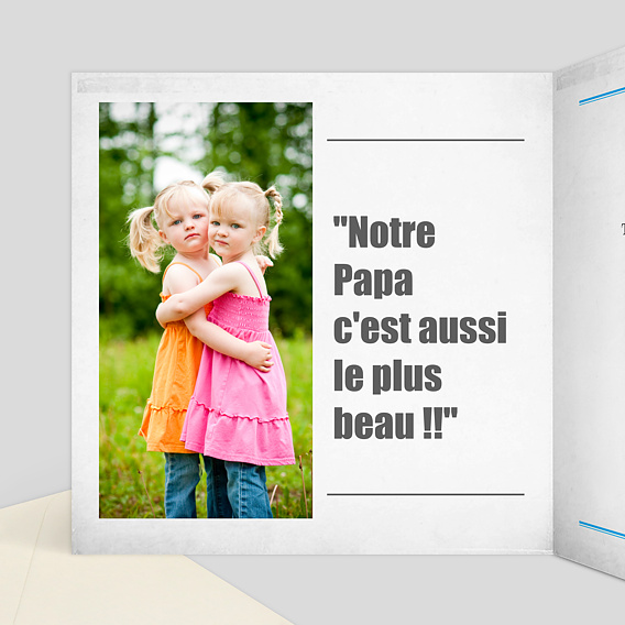 Carte fête des pères Journal Intérieur Gauche