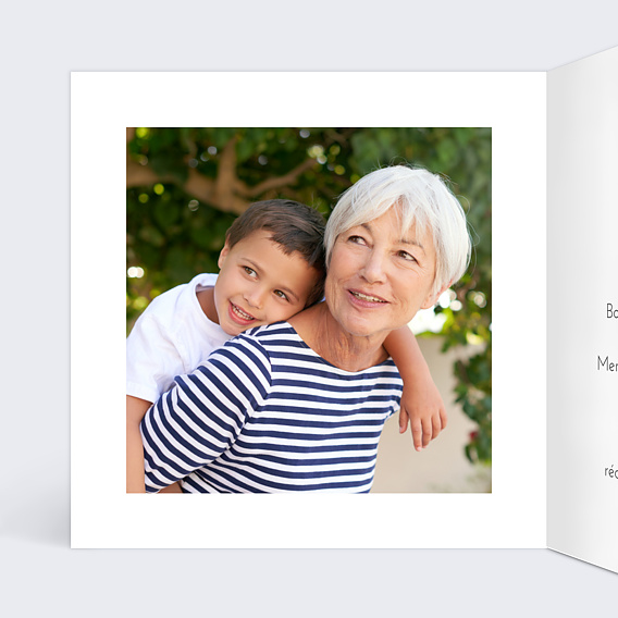 Carte fête des grands-mères Couronne Fleurie Intérieur Gauche