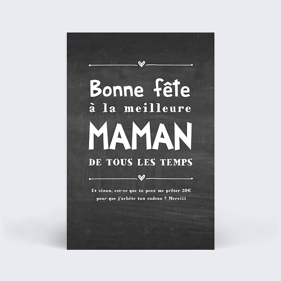 Carte fête des mères Best Mom
