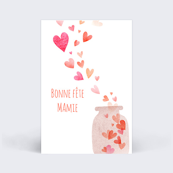 Carte fête des grands-mères Envolée de Cœurs