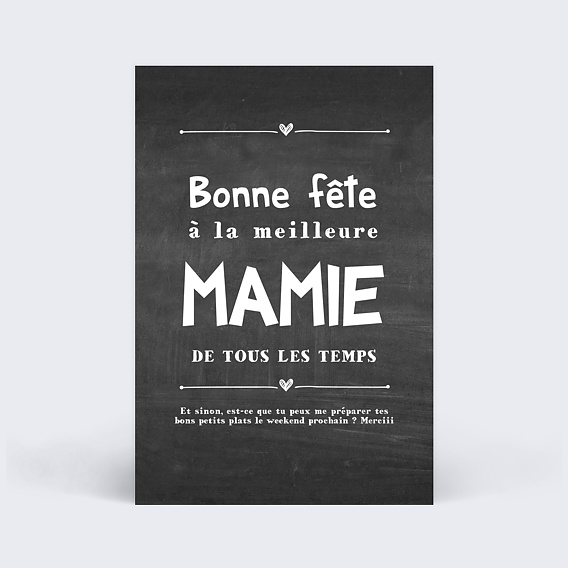 Carte fête des grands-mères Grand-mère