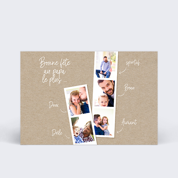 Carte fête des pères Joli Photomaton