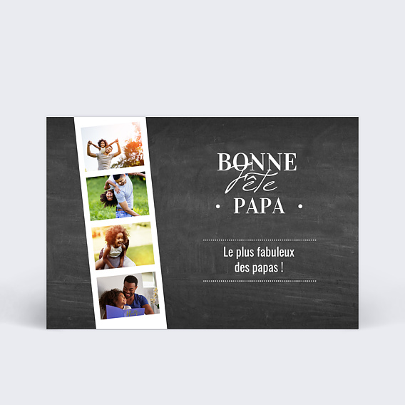 Carte fête des pères Photomaton Ardoise