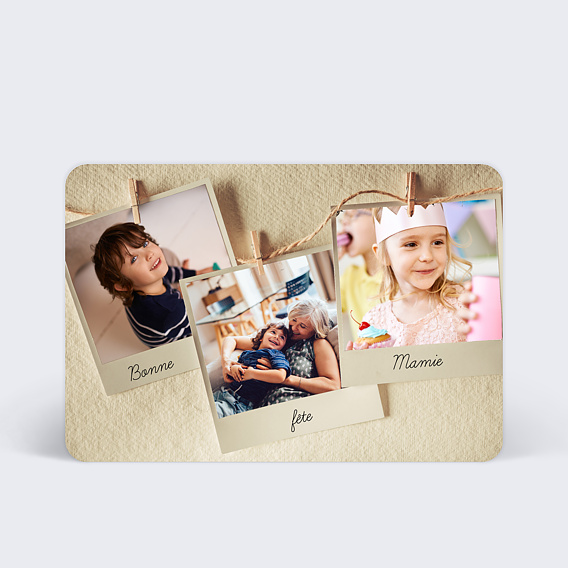 Carte fête des grands-mères Summer Polaroïd