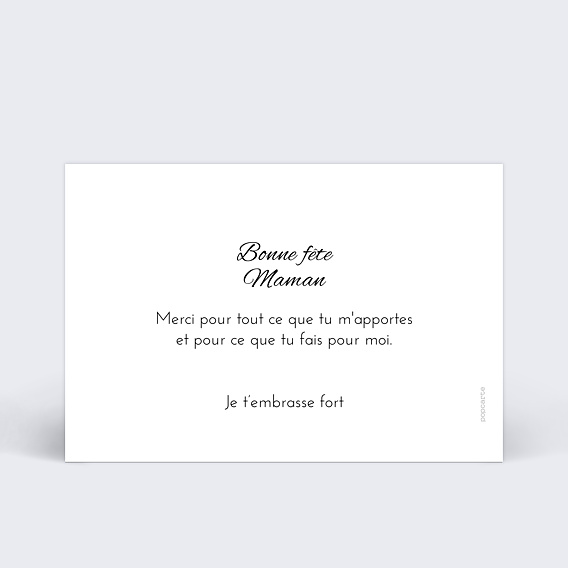 Carte fête des mères Jolie Déclaration Verso
