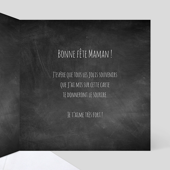 Carte fête des mères Petits Coeurs Intérieur Droit