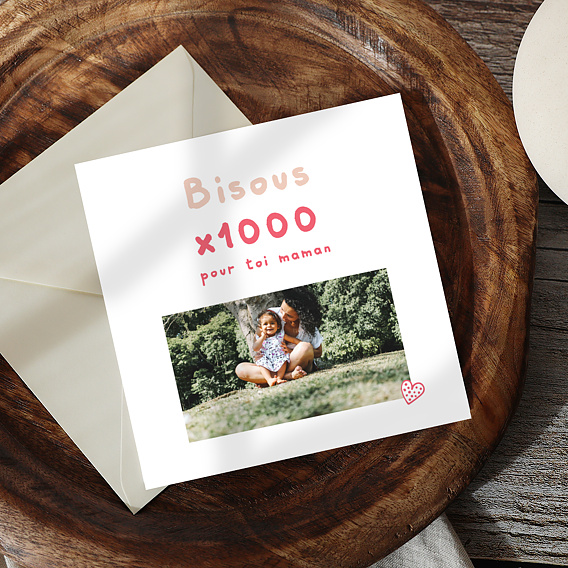 Carte fête des mères Bisous Après 1