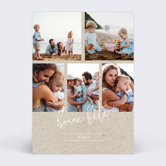 Carte fête des mères Lin Recto