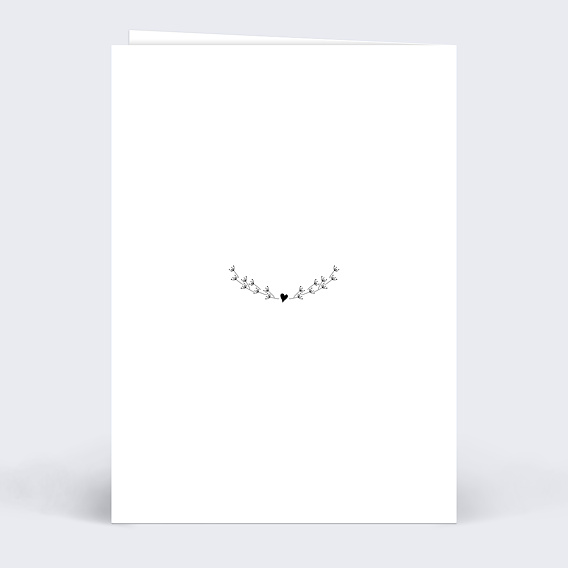 Carte fête des grands-mères Cœur Bucolique Verso