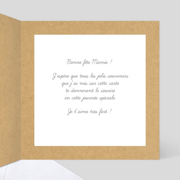 Carte fête des grands-mères Bucolique Intérieur Droit