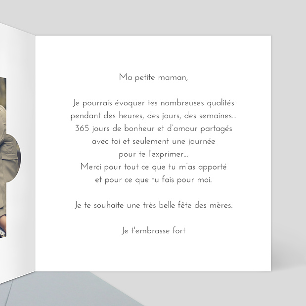 Carte fête des mères puzzle Intérieur Droit