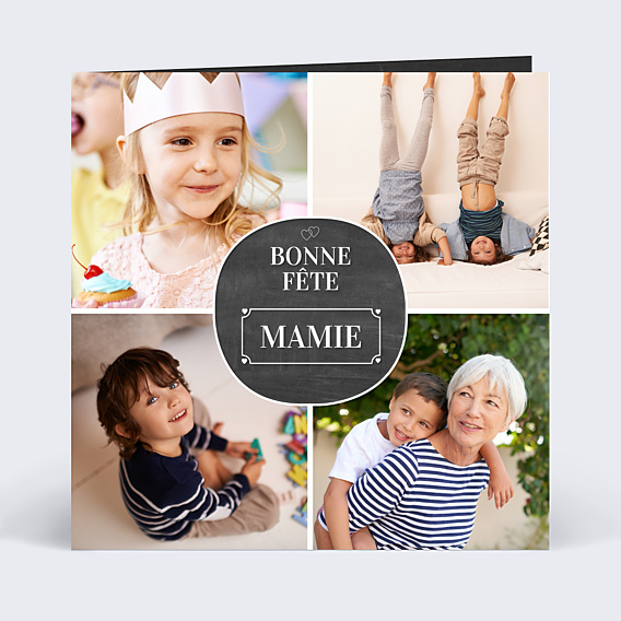 Fête des Grands-Mères Pastille Ardoise Ronde