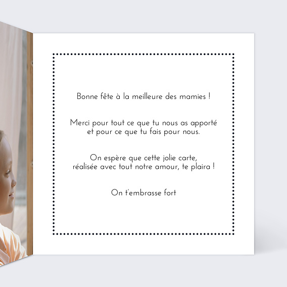 Carte fête des grands-mères Dots Intérieur Droit