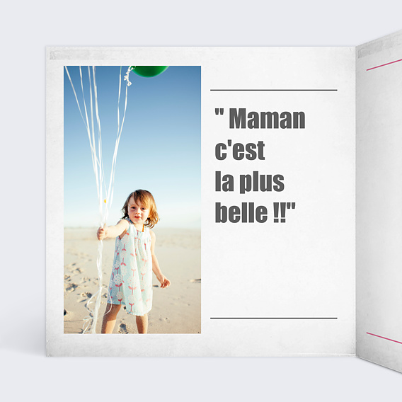 Carte fête des mères Journal Intérieur Gauche