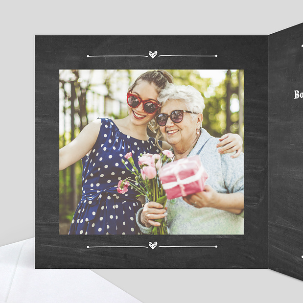 Carte fête des mères best mom Intérieur Gauche