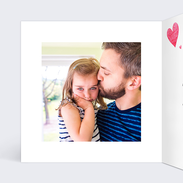 Carte fête des pères envolée d'amour Intérieur Gauche