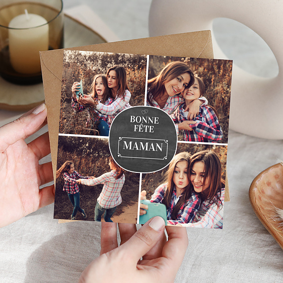 Carte fête des mères Pastille Ardoise Après 1