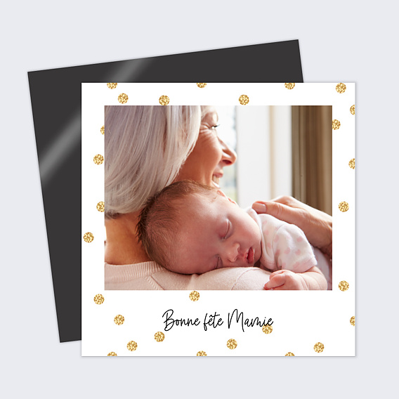 Carte fête des grands-mères Golden Dots