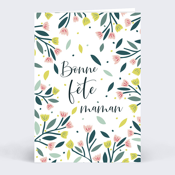 Carte fête des mères Fleurie