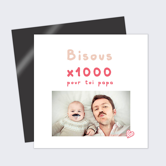 Carte fête des pères 1000 Bisous