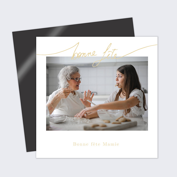 Carte fête des grands-mères Jolie Typographie