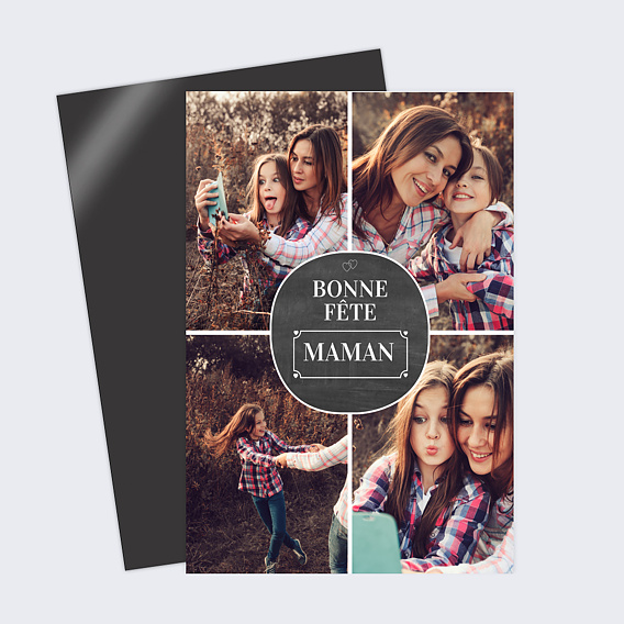 Carte fête des mères Pastille Ardoise