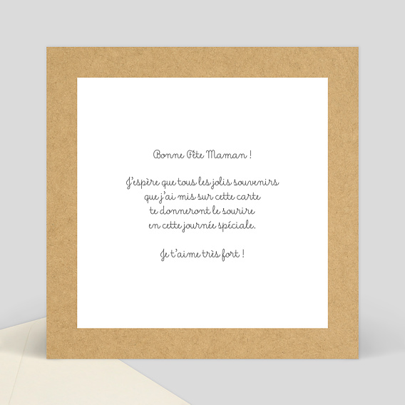 Carte fête des mères Fanions Festifs Verso