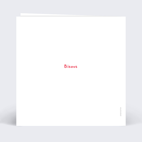 Carte fête des pères 1000 Bisous Verso