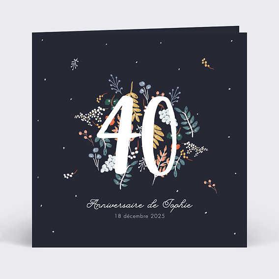 Invitation Anniversaire Fleurs Popcarte