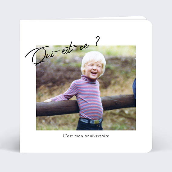 Invitation anniversaire Devinette