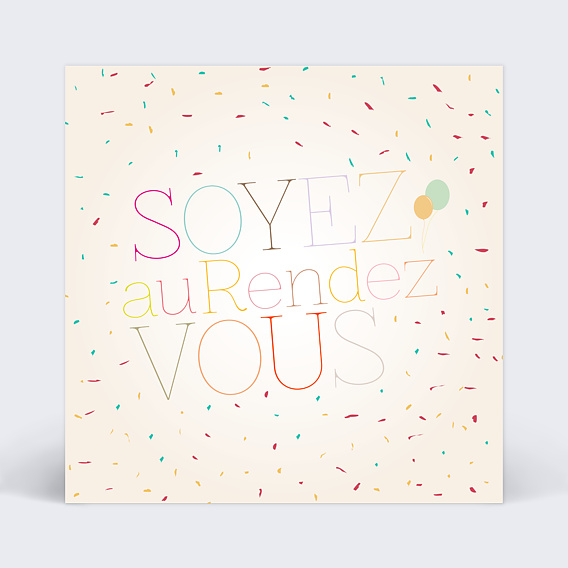 Invitation Anniversaire Adulte Petits Ballons