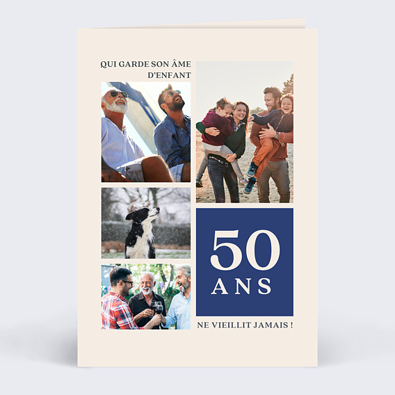 Invitation Anniversaire Adulte Classique Homme