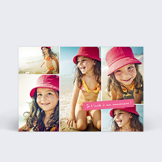 Invitation Anniversaire Enfant Ambiance photo invitation