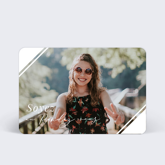 Invitation Anniversaire Adulte Coins Blancs