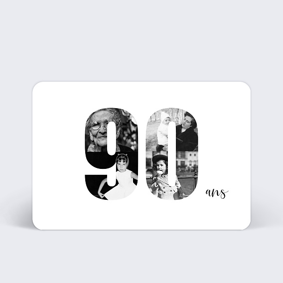 Invitation anniversaire 90 ans en photos