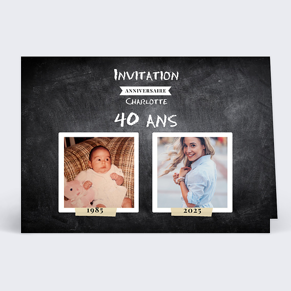Invitation Anniversaire Avant Apres Popcarte